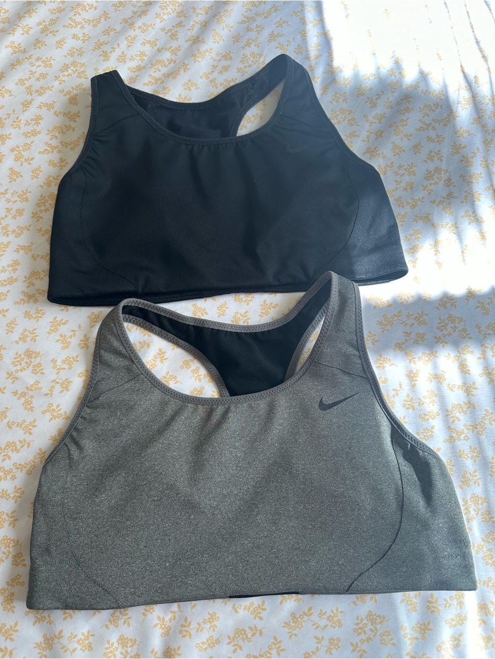 Nike Duo Racerback Sports Bras - Black & Gray